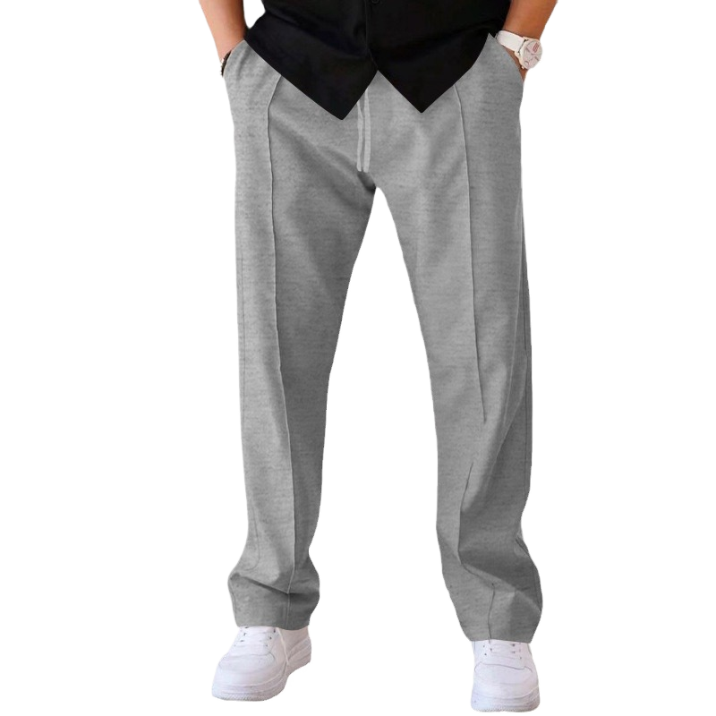 Men's Loose Straight-Leg Sport Trousers - Casual Athletic Pants