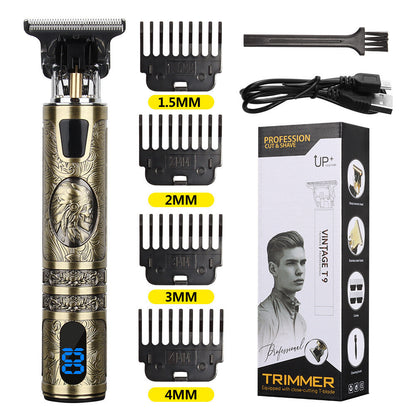 Beard Trimmer Hair Clippers Cordless Hair Cutting Kit Barber Shaving Machine For Men USB Rechargeable - DropOnline.co