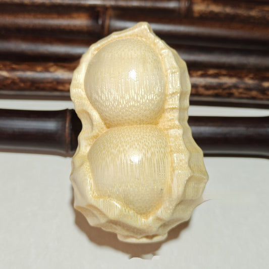 Crafts Pure Natural Solid Bamboo Carving Peanut Ornaments