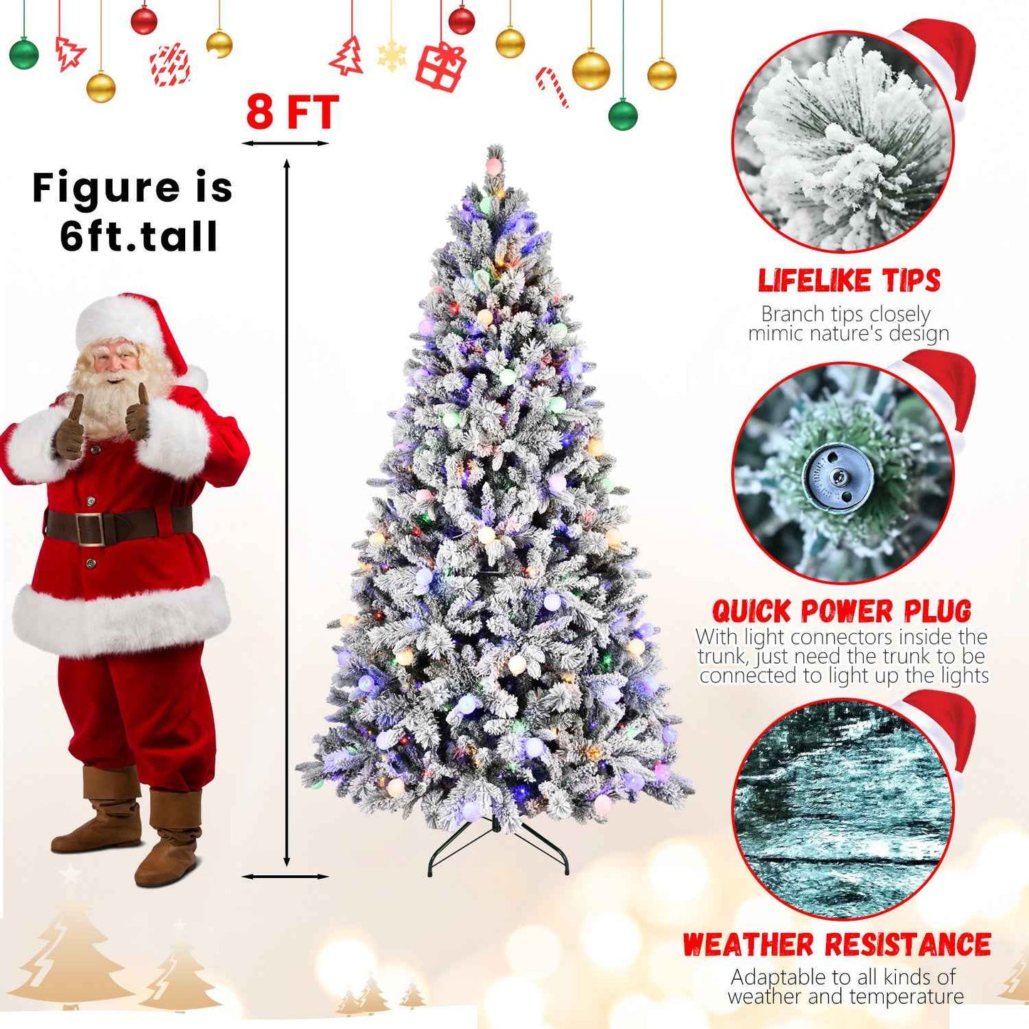 PE/PVC/Hard Needle Mixed Christmas Tree - 7.5ft-8ft Premium Quality