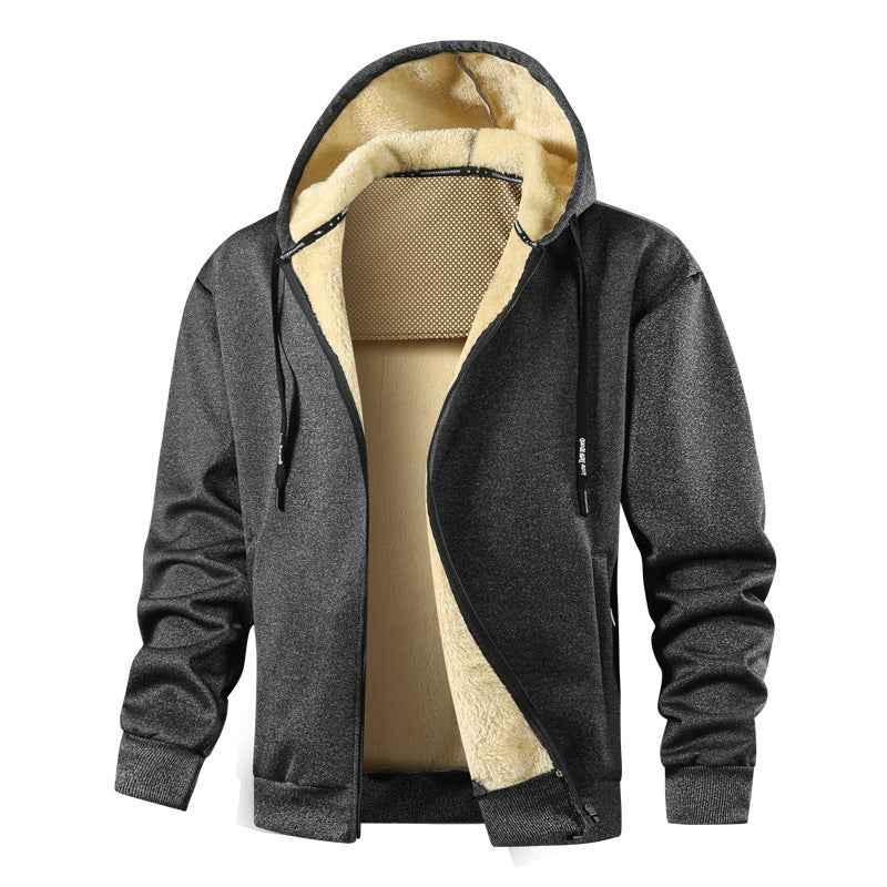 Men's Hooded Sweatshirt Casual Sports Winter Fleece-lined Thickened