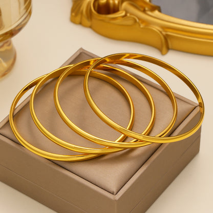 4pcs Minimalist Personalized Elemental Circle Copper Bracelet - DropOnline.co