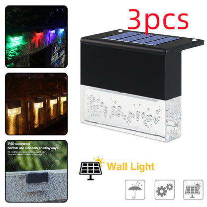 Waterproof New RGB LED Solar Light Step Fence Light - DropOnline.co