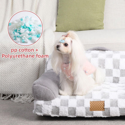 Limited Offer Eco-Friendly Calming Cozy Removable Cover Machine Washable Non-Slip Pet Couch Bed With Orthopedic Support - DropOnline.co