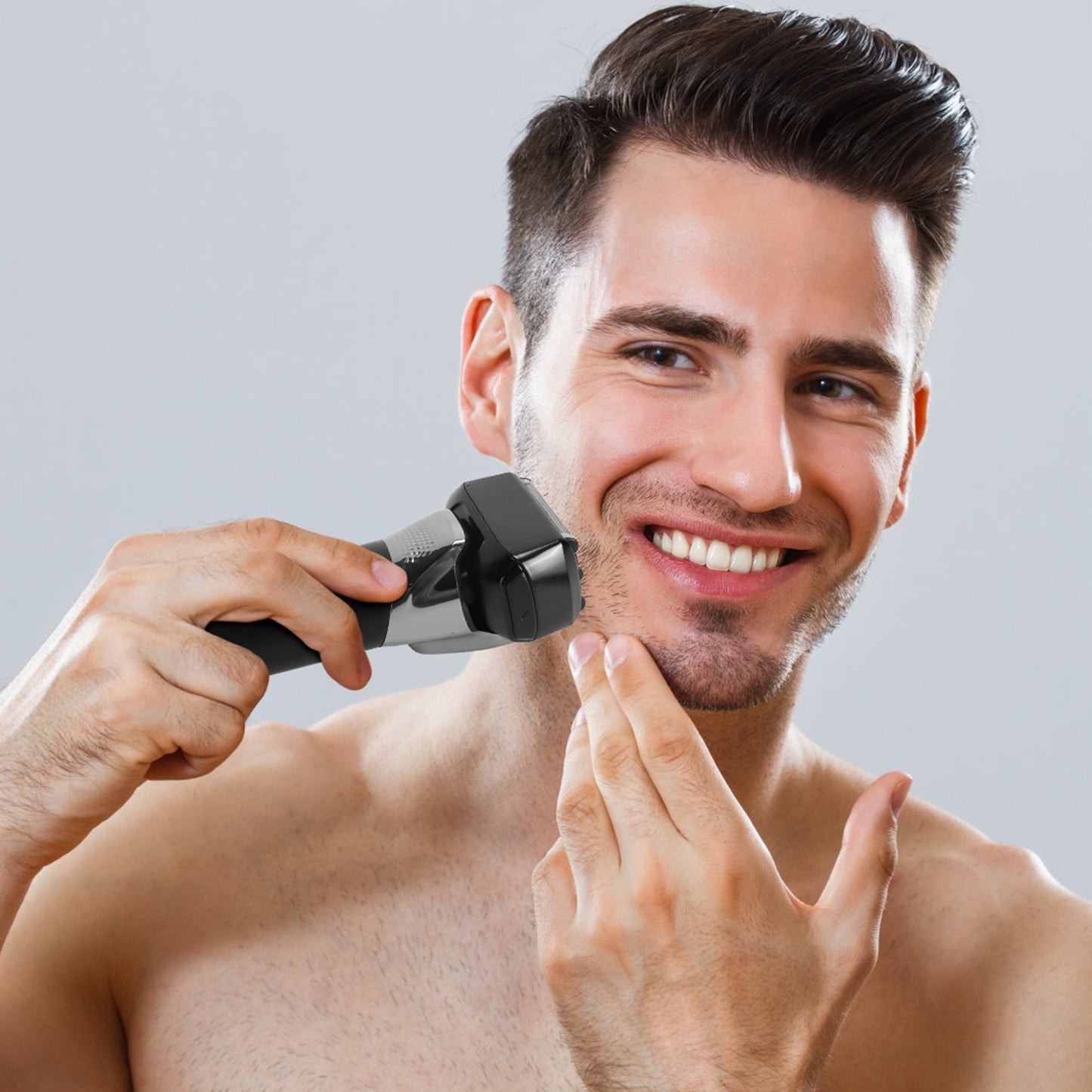 Electric Foil Face Shaver 5-Blade Electric Razor For Men Wet & Dry Jawline Beard Trimmer Precision Sideburn Shavers IPX6 Waterproof With LED Display Cleaning Brushes