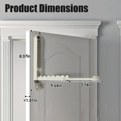 2Pcs Over The Door Hanger Hooks For Clothes Foldable Clothes Drying Rack For Laundry Coats Towels Portable Clothing Hanger Hook For 1.81In Thickness Door Maximum - DropOnline.co