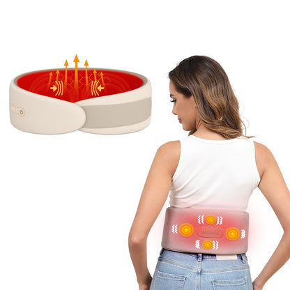 Smart Auto-Adjusting Heating Massager For Back Pain Relief, 4 Vibrations, 3 Modes, 3 Heat Levels, USB Rechargeable - DropOnline.co
