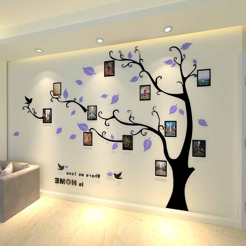 3D Acrylic Photo Tree Wall Stickers