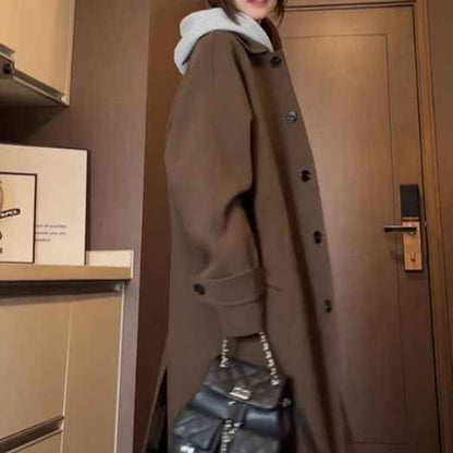 Fashionable Coat, American, British, Retro And Simple Mid-length