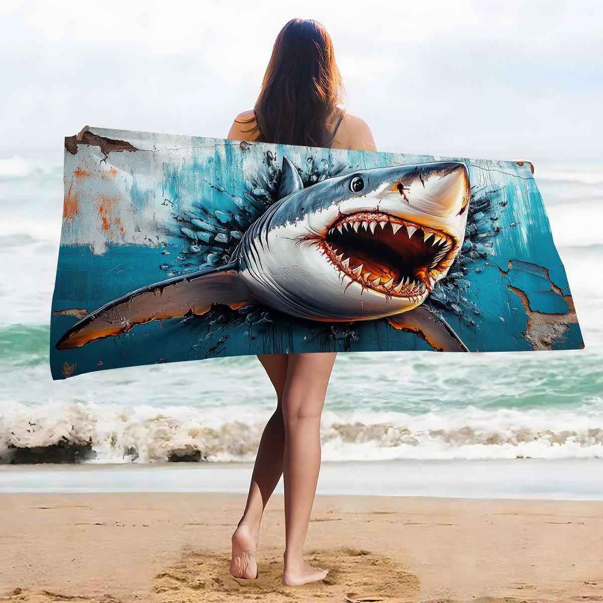Simple Printing Quick-drying Microfiber Beach Towel