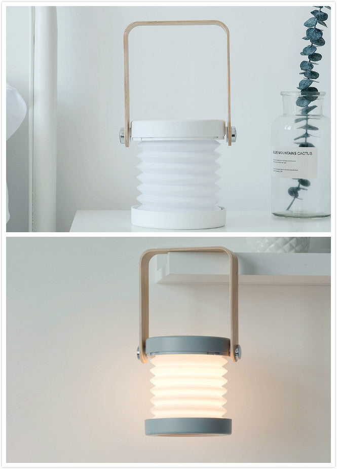 Foldable Touch Dimmable LED Reading Light - Portable USB Rechargeable Lantern for Home Decor