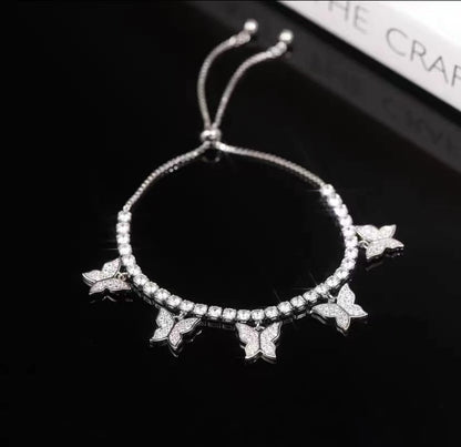 Multi Butterfly Bracelet Light Luxury Niche Micro-set Zircon - DropOnline.co