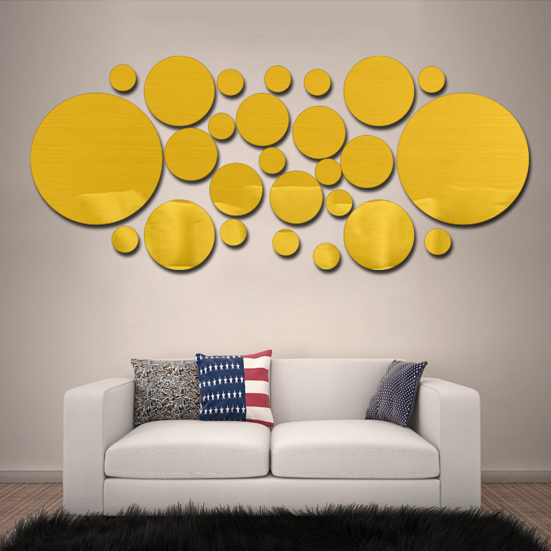 Creative Mirror Acrylic Round Wall Stickers