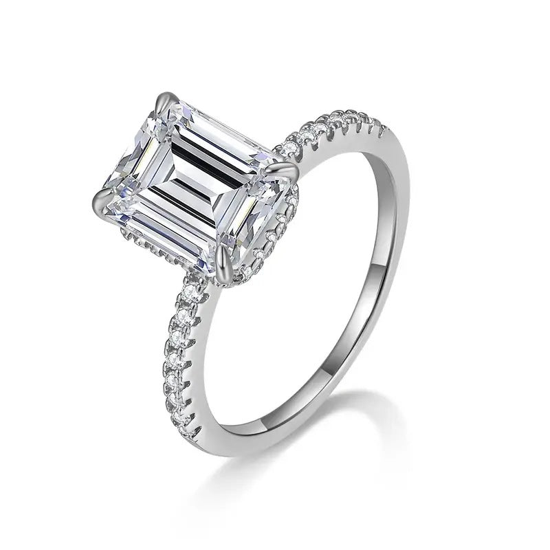 Moissanite Sterling Silver Ring - 1ct Premium Gemstone
