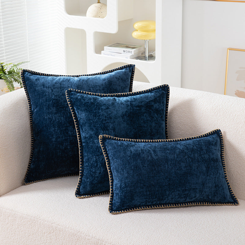 Wool Edge Pillow Cover - Natural Fiber Decorative Cushion Case