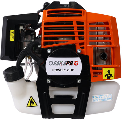 5 In 1 Multi-Functional Trimming Tool, 56CC 2-Cycle Garden Tool System With Gas Pole Saw, Hedge Trimmer, Grass Trimmer, And Brush Cutter EPA Compliant