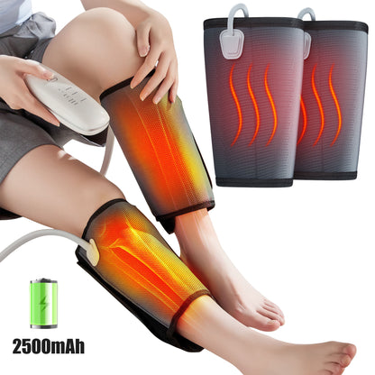 Intelligent Leg Massage Device - 3 Levels Of Pressure And Heat Therapy. Leg Relaxation Therapy Tool. Portable Leg Protection Tech. - DropOnline.co