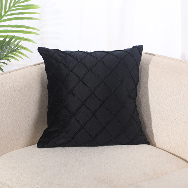 Luxurious Velvet Plaid Pillowcase - Premium Decorative Cushion Cover