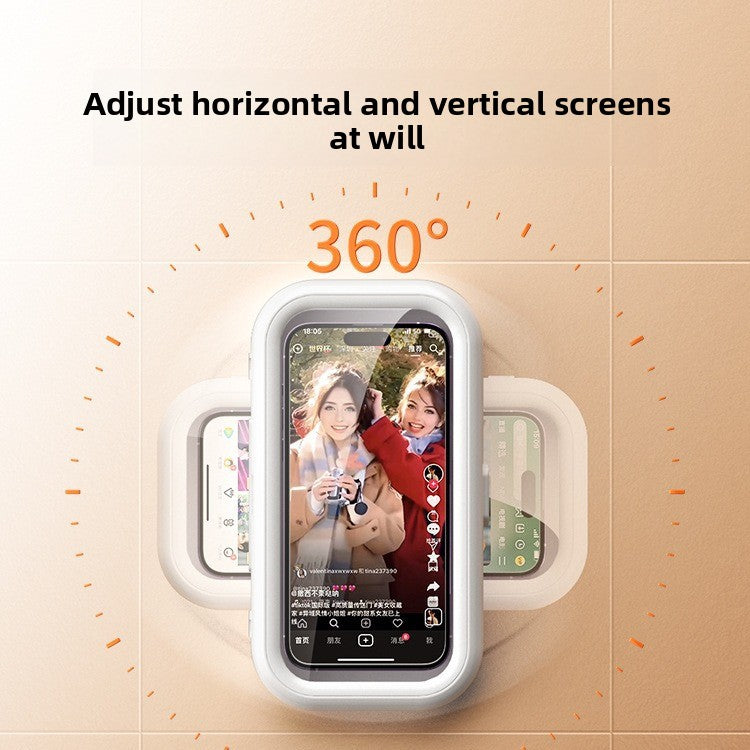 Bathroom Waterproof Phone Holder - Wall-Mount Shower Case with Touch Access