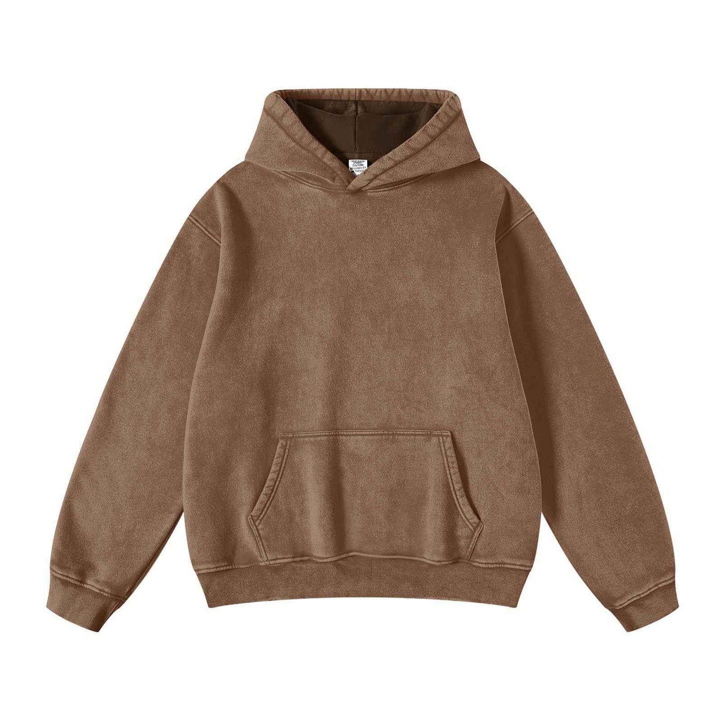 Men's Loose Casual Solid Color Hooded Sweatshirt
