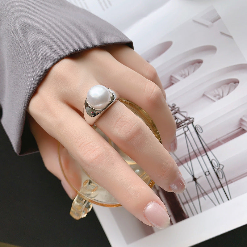 Zircon Inlaid Adjustable Ring - Unique Geometric Design Fashion Jewelry