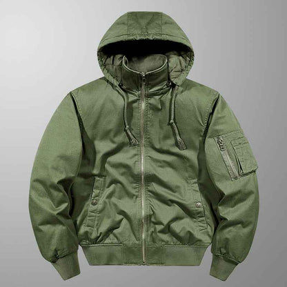 Men's Casual Hooded Padded Work Jacket