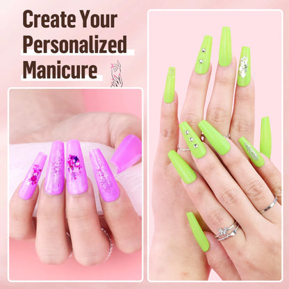 Acrylic Nail Kit With Drill, 4 Colors Gel Polish And UV Light Nail Kit, Birthday Gifts For Women, Valentines Day Gifts For Girl, Professional Nails Kit Acrylic Set With Everything For Beginners - DropOnline.co