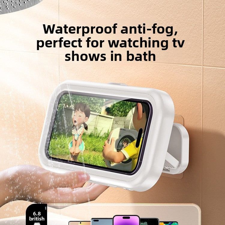 Bathroom Waterproof Phone Holder - Wall-Mount Shower Case with Touch Access