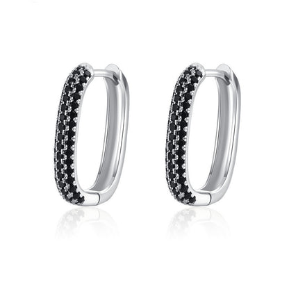 French-style Black Zircon Earrings - DropOnline.co