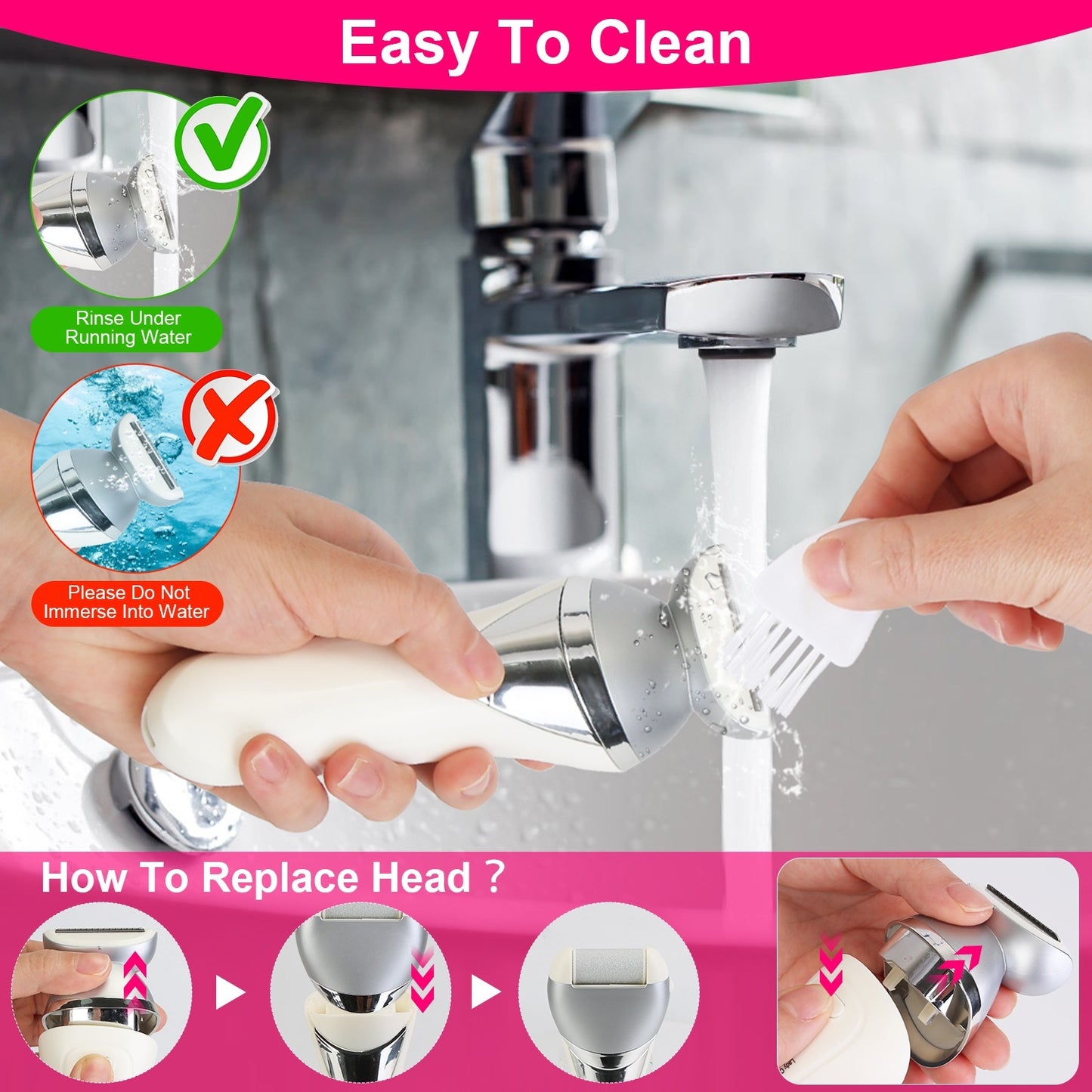 7 In 1 Electric Razor For Women Lady Hair Removal Epilators For Leg Face Arm Bikini Armpit Public Hairs IPX6 Wet And Dry Use Cordless Rechargeable Whole Body Trimmer And Shaver Kit