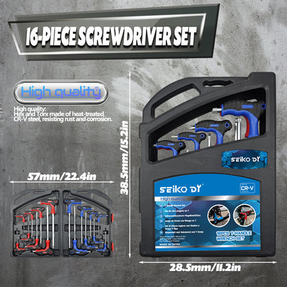 16-Piece Professional Hex Key Set