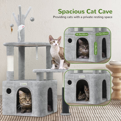 44 Inch Cat Climbing Frame Light Gray - DropOnline.co