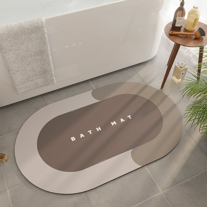 Premium Diatom Mud Absorbent Bathroom Mat - Quick-Dry Non-Slip