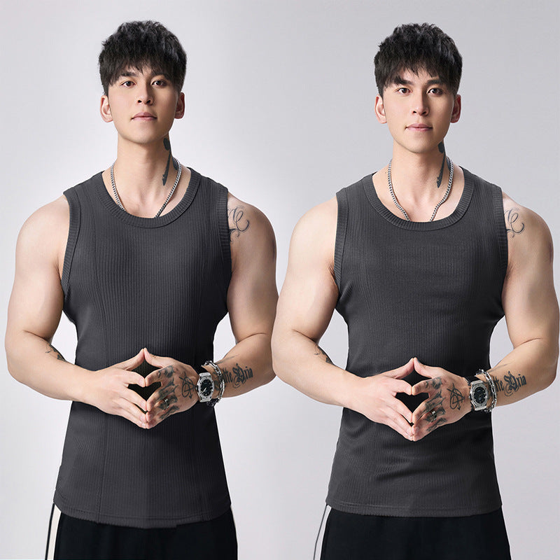 Men's Heavy 310g Sleeveless Fitness Vest - Training Tank Top