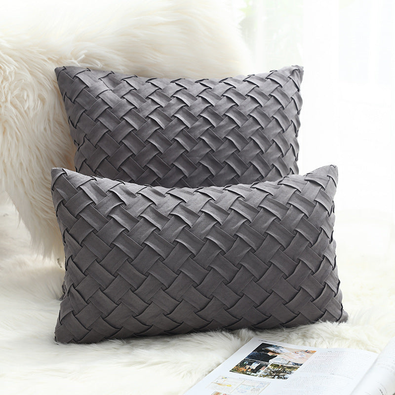 Buckskin woven cushion cover