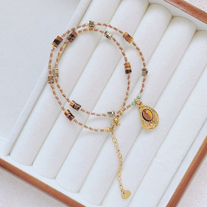 Autumn And Winter Maillard Color Necklace For Women - DropOnline.co