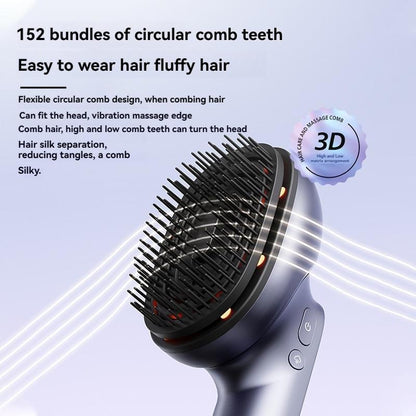 Electric Massage Brush - 1 Pc, 3 X 1.2ml Hair Oil Bottles, Multi-function Scalp Massage Comb, Can Hold Hair Oils - DropOnline.co