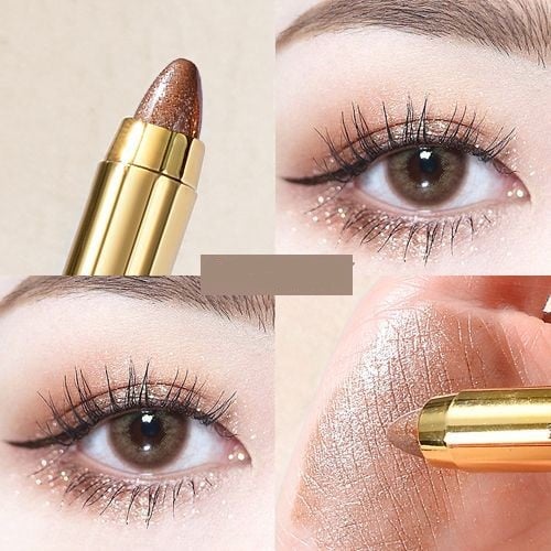 Dual-Ended Eyeshadow Stick - High-Gloss Shimmer Contour & Highlight Stick 6 Shades