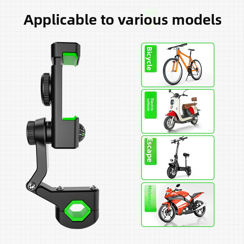 Bike Phone Mount with LED Light - Secure Handlebar Holder for Cycling