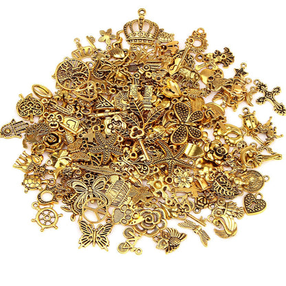 200Pcs Gold Charms Bulk Antique Gold Charms For Jewelry Making Charm Bracelet Necklace Earrings DIY Craft Making-Selling On Amazon Is Prohibited - DropOnline.co