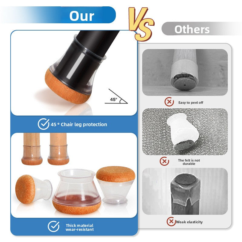 Transparent Furniture Leg Protectors - Floor Protection Covers