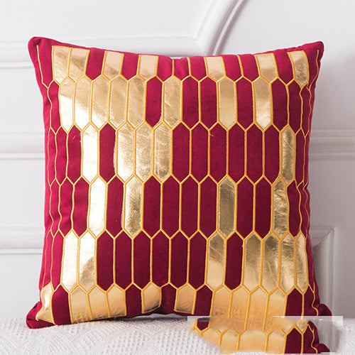 Golden Sofa Pillow Office Car Lumbar Cushion