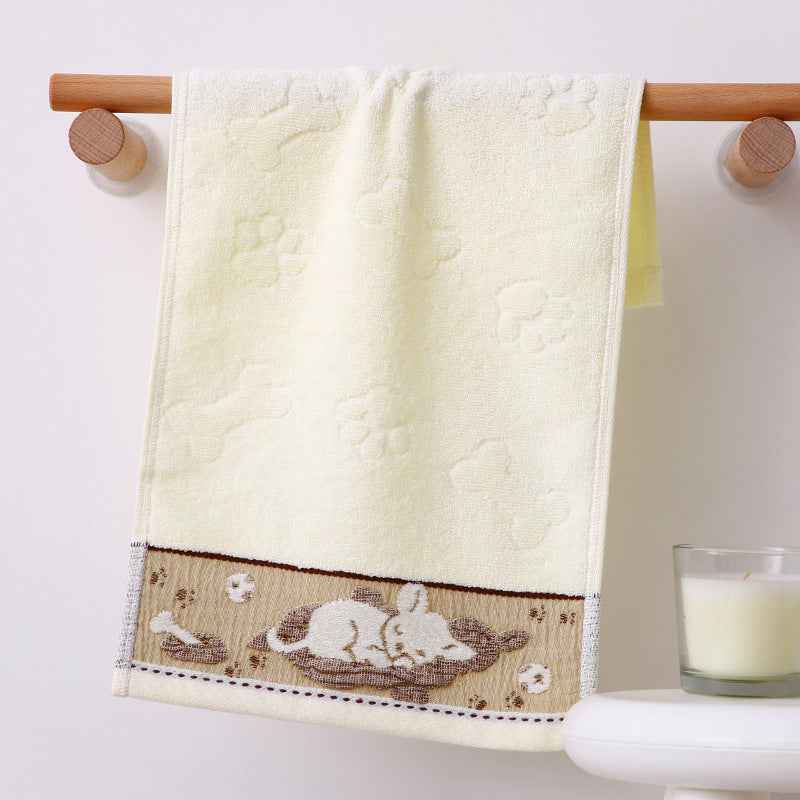 Children's Towel Home Soft Cartoon Face Towel Pure Cotton