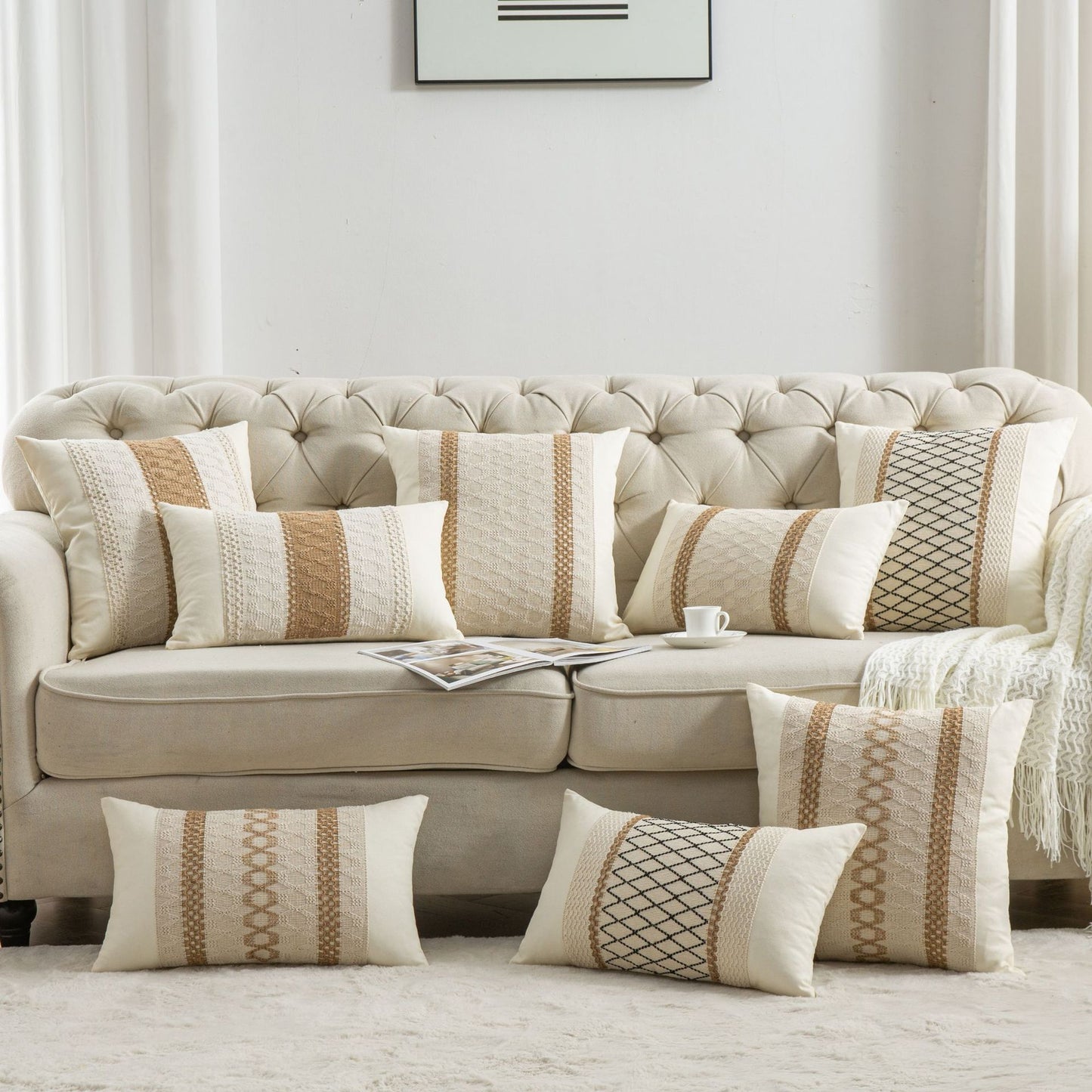 New Cotton And Linen Bohemian Pillow And Cushion Cover