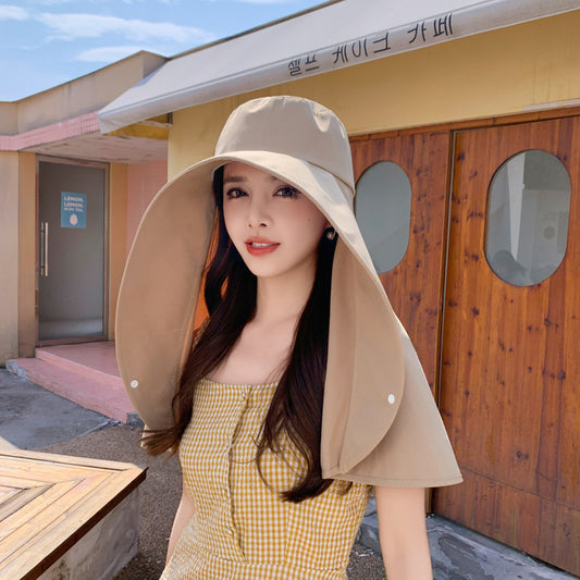 Integrated Neck & Shawl Sunscreen Hat - Multi-Functional Sun Protection
