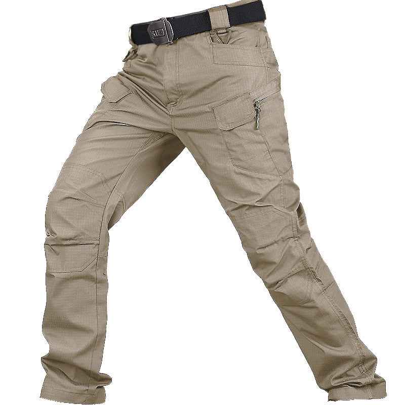 Men's Large Pocket Stitching Trousers - Loose Fit Tapered Pants
