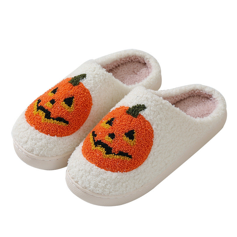 Halloween Pumpkin Slippers - Warm Winter Indoor House Shoes