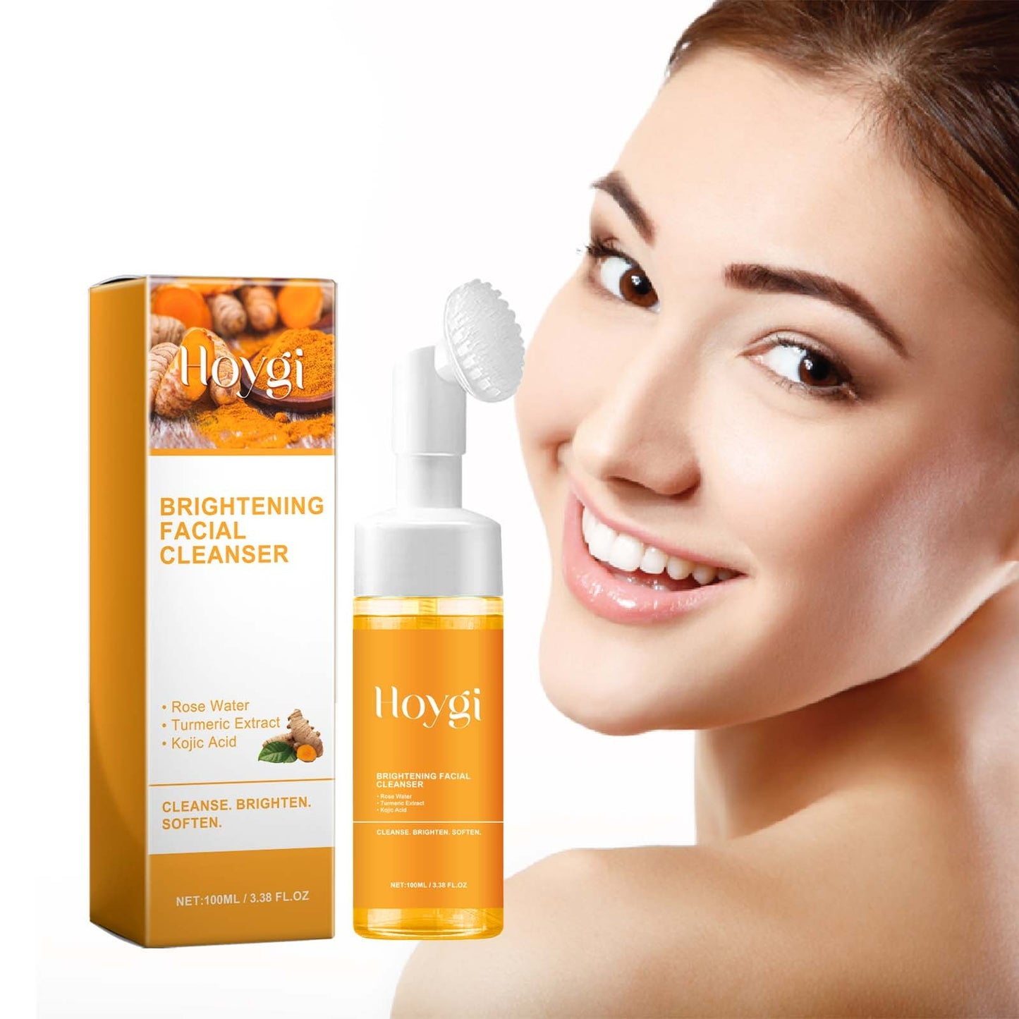 Turmeric Facial Cleanser Deeply Cleanses The Facial Skin, Fades Acne Marks And Acne Marks, And Moisturizes, Brightens And Beautifies The Skin