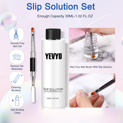 6 PCS Polygel Nail Kits With UV Light, Sliding Solution, Top Primer, Builder Nail Art Tools - DropOnline.co