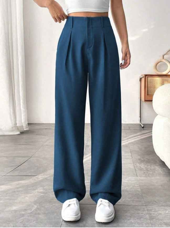 Ladies' High-waisted Slim-fit Suit Pants Wide-leg Floor-dragging Pants